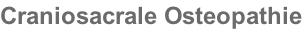 Craniosacrale Osteopathie